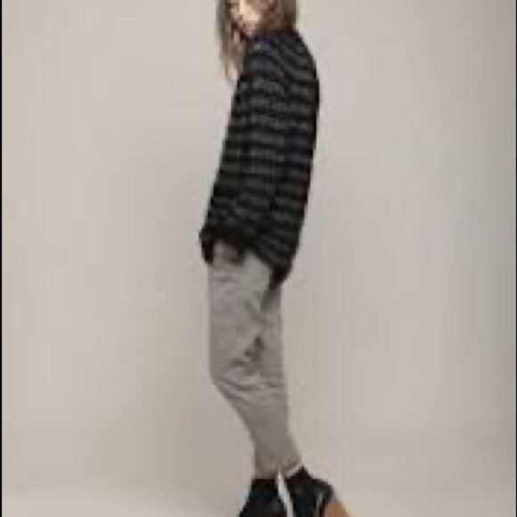 3.1 Philip Lim Black & Gold Metallic Stripe Cardigan - Picture 3 of 10